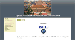 Desktop Screenshot of hscc2012.hscc-conference.org